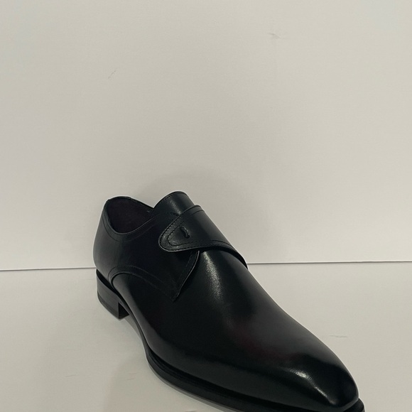 Emilio Franco shoes black Oxford leather calf point toe - Picture 2 of 6